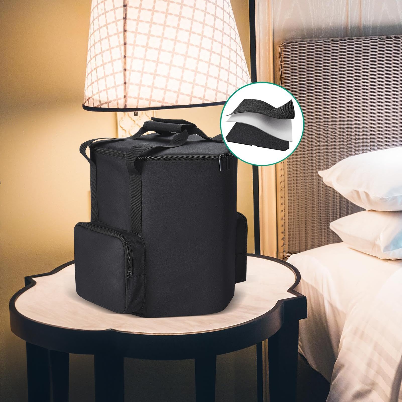 Bolsa de Transporte para Altavoz, Bolsa Protectora de Gran Capacidad, a Prueba de Golpes, Correa de Hombro Ajustable para Altavoz Bose S1 Pro