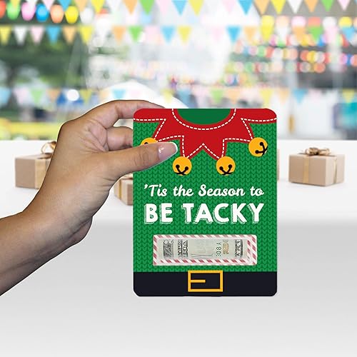 Miniatura 7 de Big Dot of Happiness Suéter feo  Regalo surtido de bricolaje para fiestas de Navidad y Navidad  Tarjetas de dinero divertidas  Juego de 6