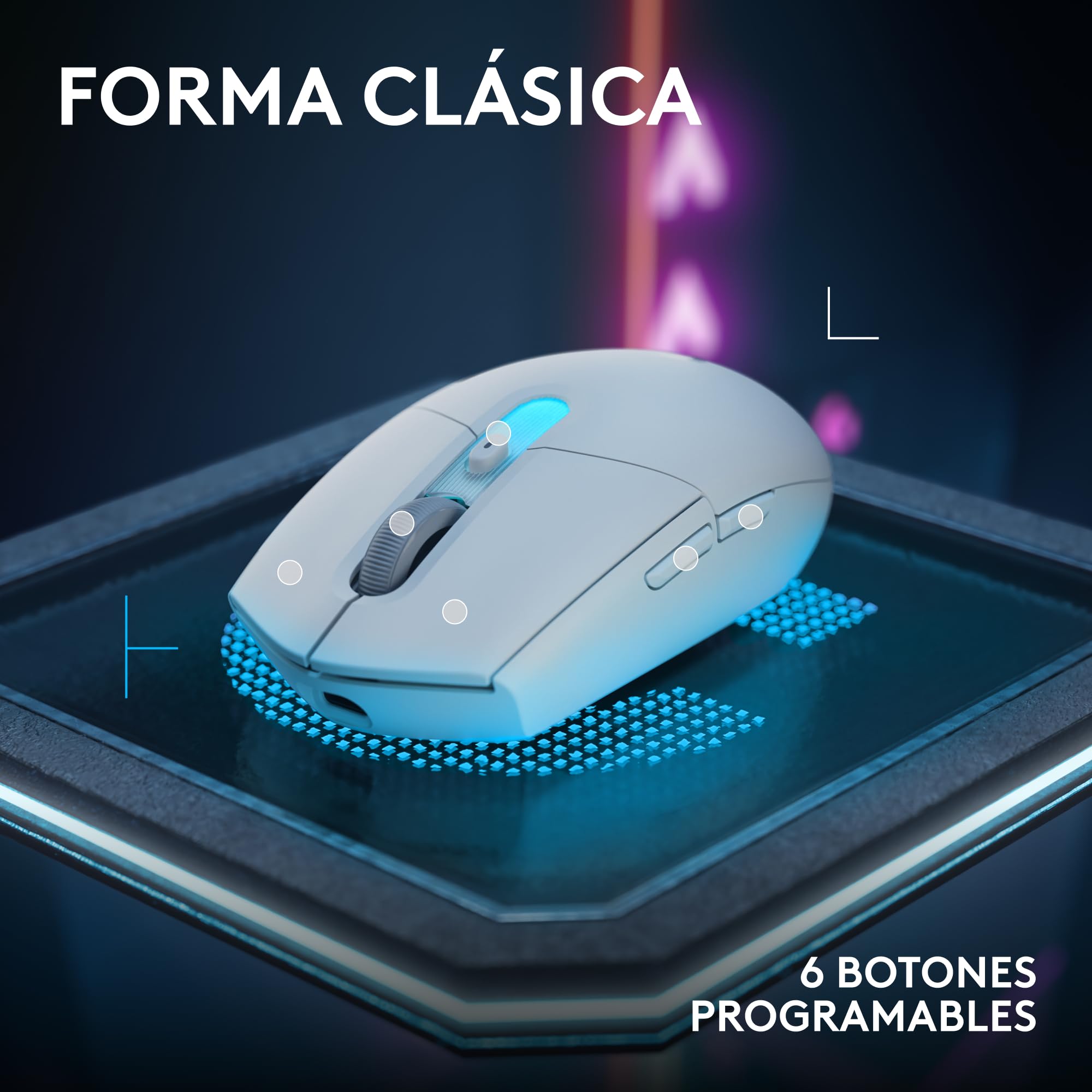 Logitech G G305 X Superlight + G321 Lightspeed Combo - Blanco
