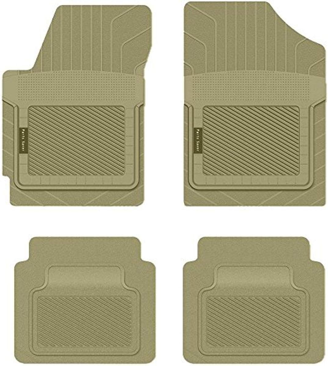 pantssaver custom fits car floor mats for volvo xc70 2012, front & 2nd seat heavy duty floormats (4pc), all weather protection for vehicle, tan