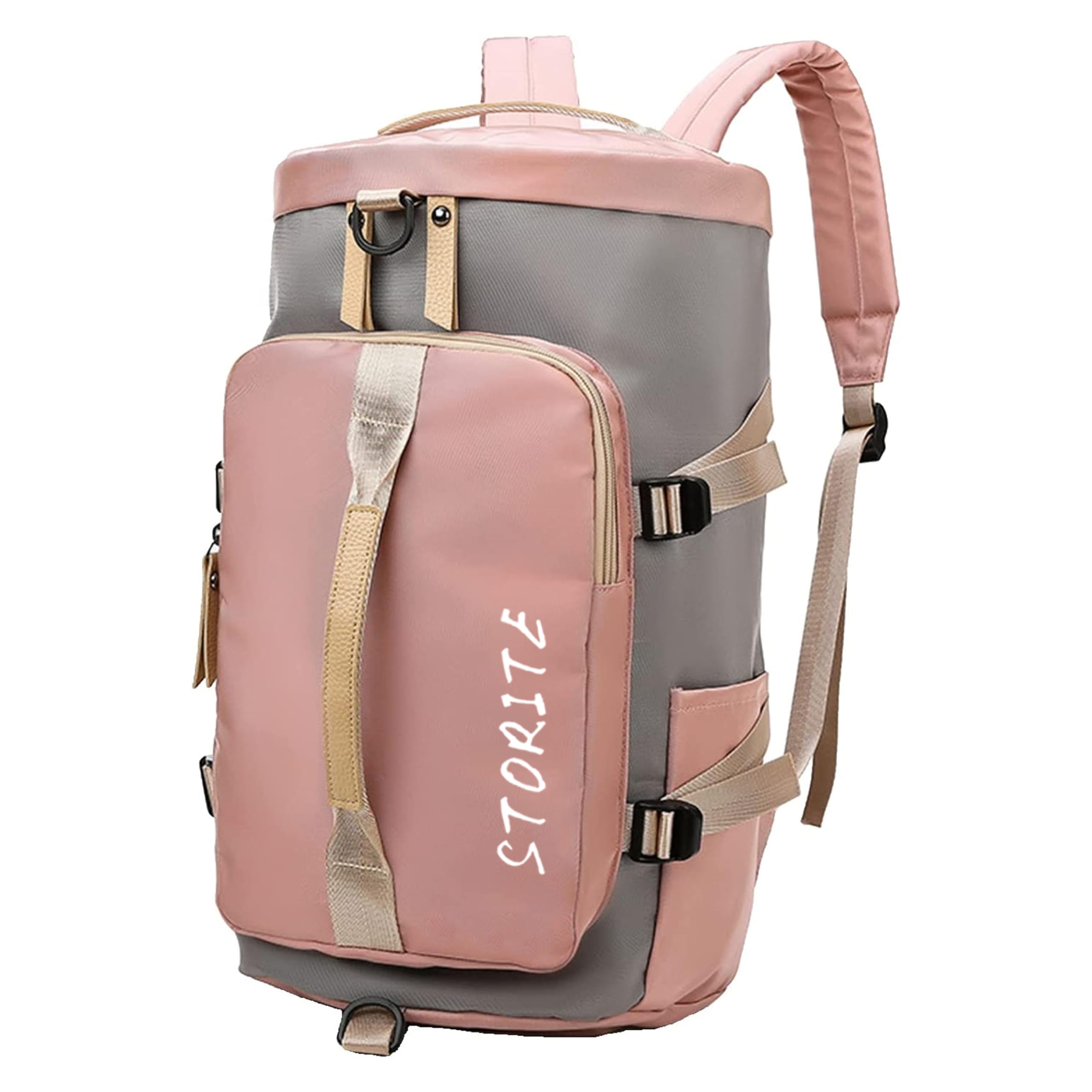 Storite Nylon 25 Cms Small Imported Lightweight Waterproof Duffle Bag, Rucksack Travel Bag For Women With Separate Wet Pocket & Shoes Compartment, Backpack Carry Luggage Bag - (43 x 25 x 26 CM) (B0BV9ZH9ZF) Amazon Price History, Amazon Price Tracker