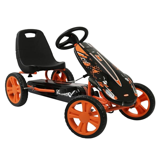 hauck Speedster Kart Pedales para Niños, Go Kart desde 4 años hasta 50 kg, Freno de Mano