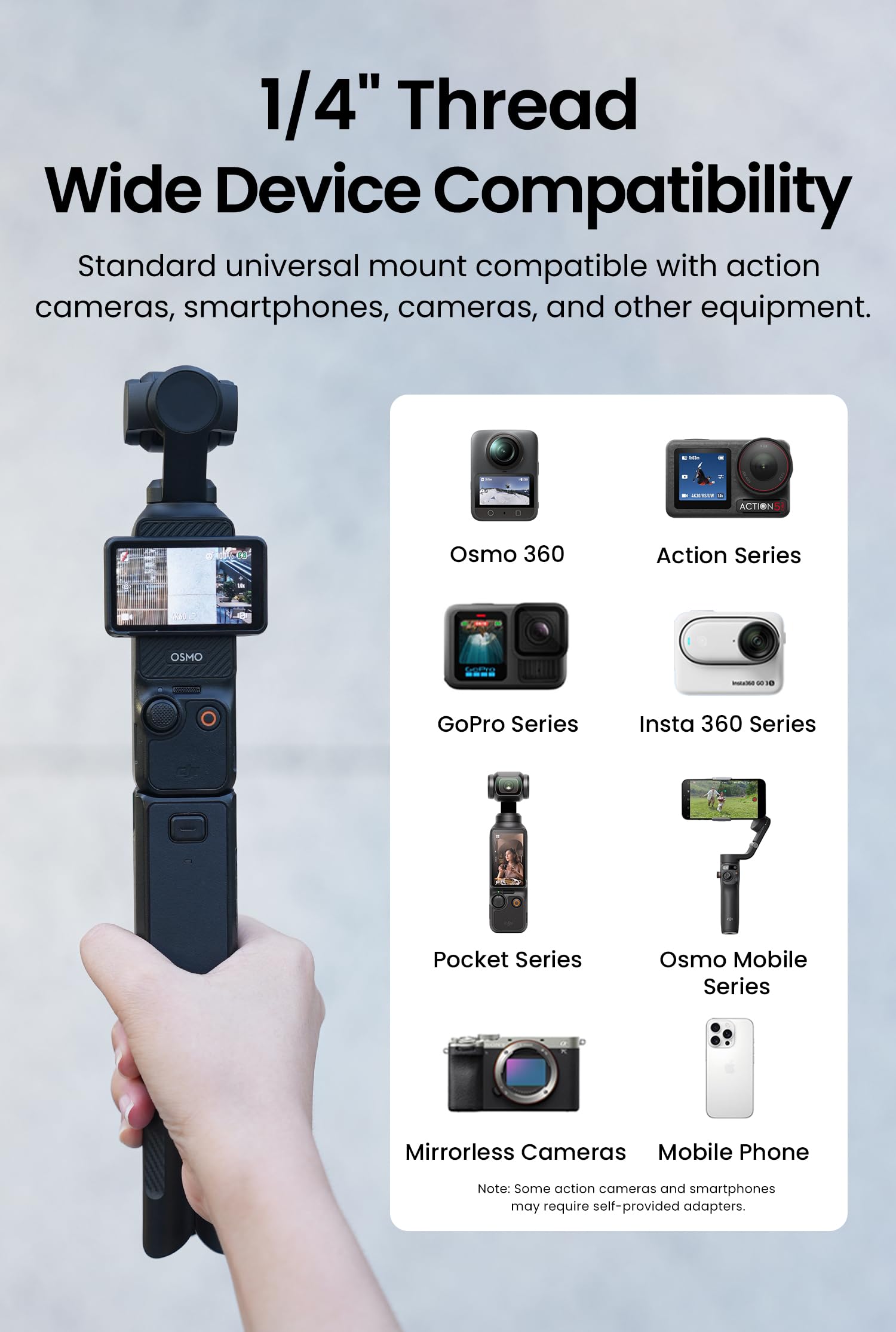 Amazon | OSMO Mini 三脚 DJI OSMO Pocket 3用 ブラック | LUCKYBIRD