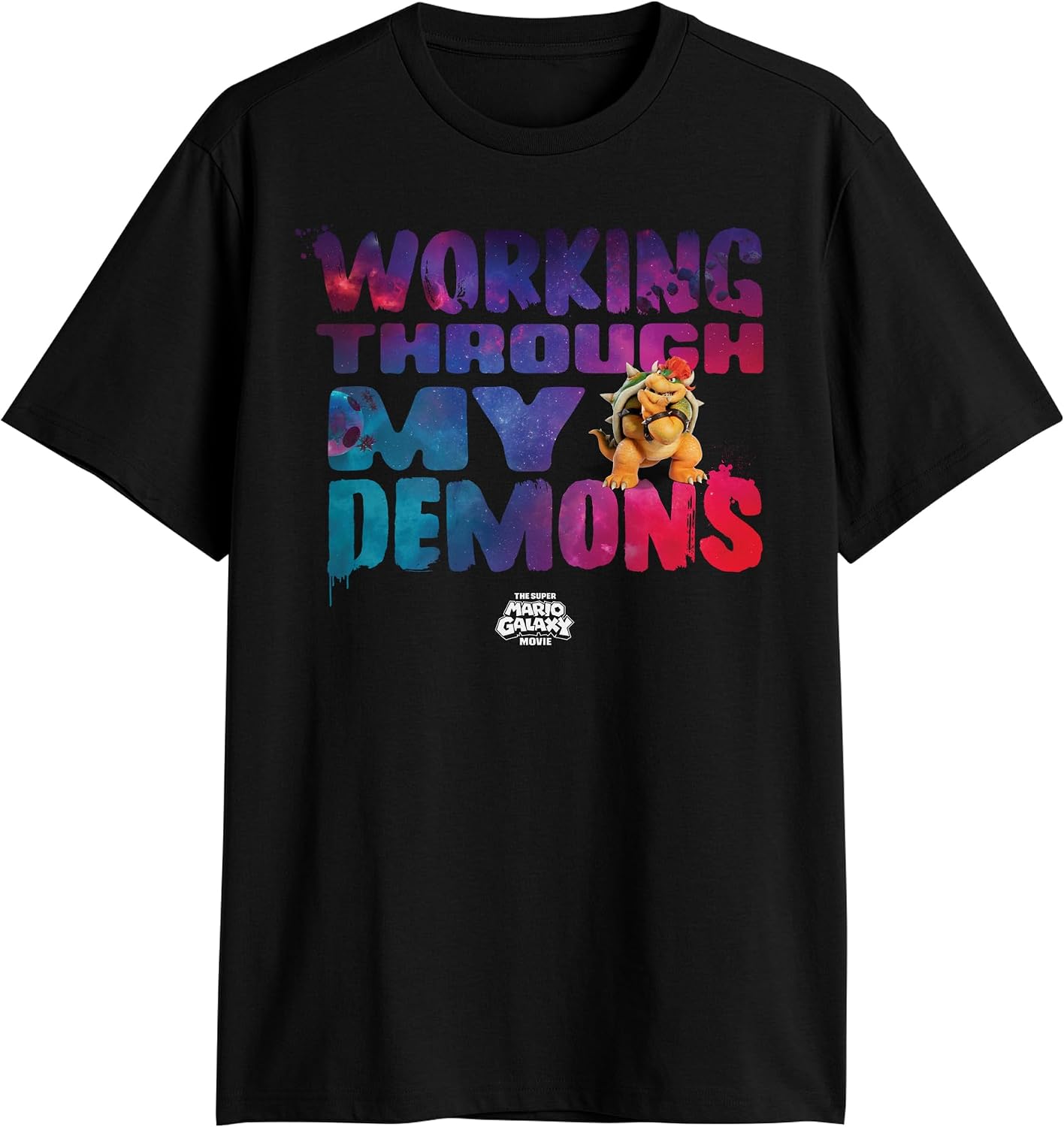 Nintendo Super Mario Galaxy Movie King Bowser Working Through My Demons T-Shirt