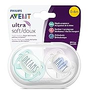 Vista 10 de Philips AVENT SCF222/43 - Chupete ultra suave de 0 a 6 meses, Dreams and Happy Designs, paquete de 4, blanco/verde