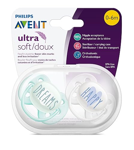 Miniatura 10 de Philips AVENT SCF22243 - Chupete ultra suave de 0 a 6 meses, Dreams and Happy Designs, paquete de 4, blancoverde