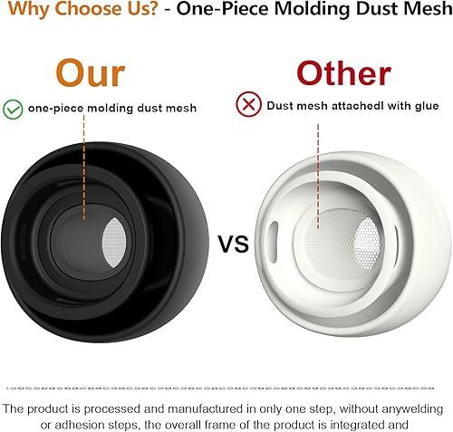 Miniatura 4 de 6 pares de almohadillas de repuesto para AirPods Pro y AirPods Pro de 2 generación con orificio de reducción de ruido, sin dolor de silicona para