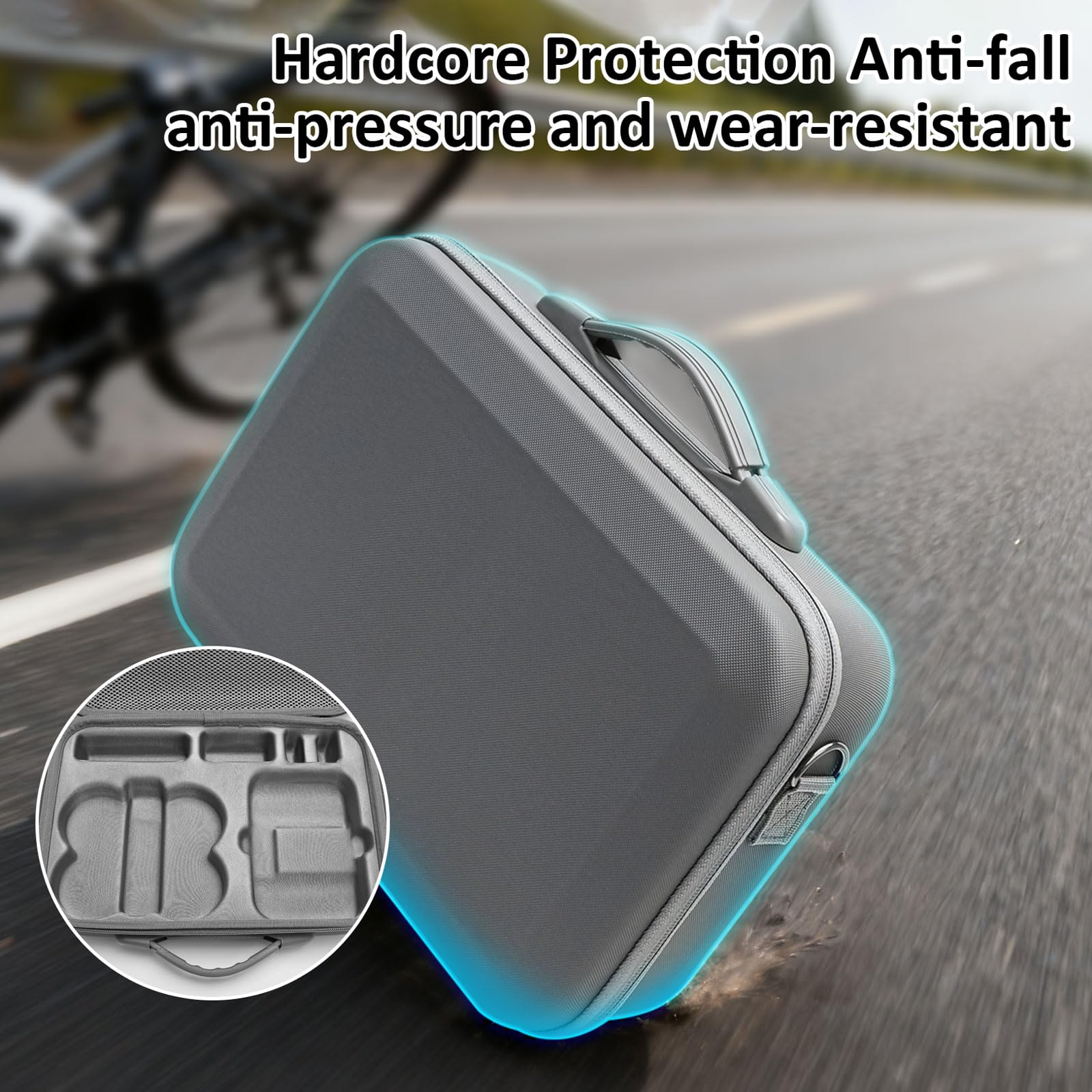 Torba podróżna Travel Soft Case dla DJI Neo 2 Portable, etui DJI Neo do przechowywania, kompatybilna torba z pilotem RC 3 dla akcesoriów Fly More Combo, szary