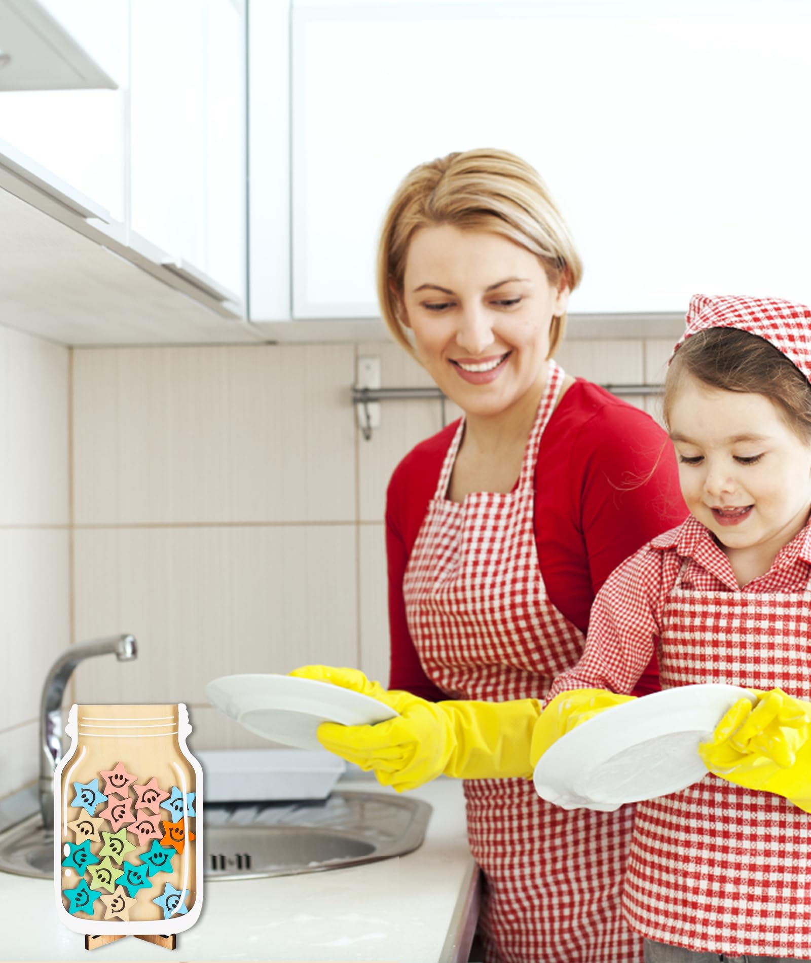 Star Stickers for Kids Rewards, Reward Jar for Home and Classroom Use, Colorful Smiley Star Design, Behaviour Potty Training and Daily Chores Reward Chart for Kids, Reward Jar for Classroom (Star) - Image 3 thumbnail