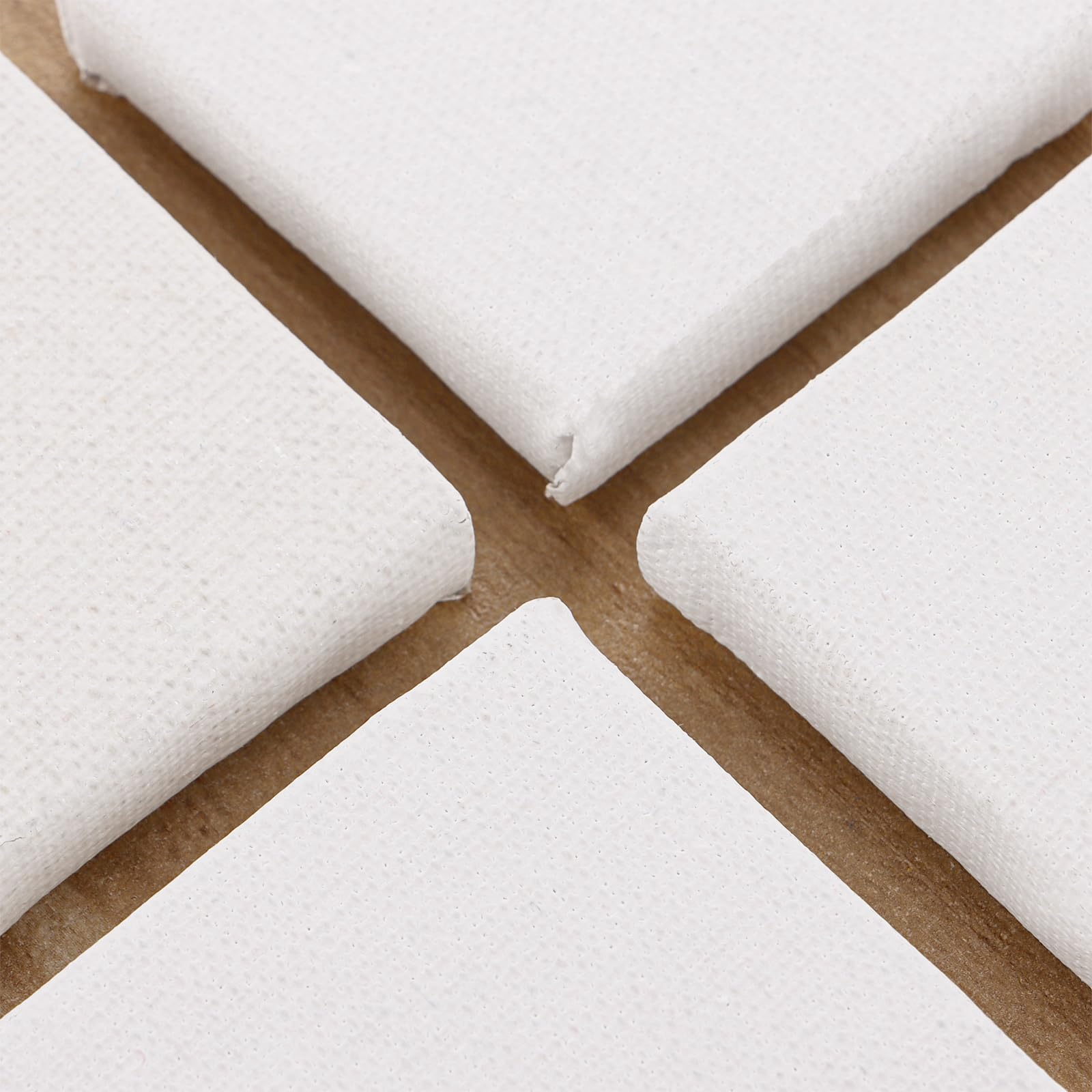 Produktbild von LOLYSIC 24 Stück 5x5CM Keilrahmen Mini Leinwand, Canvas 100% Baumwolle,Mini-Leinenzeichenbrett,klein Leinwand Ideal Zum Malen Und Basteln