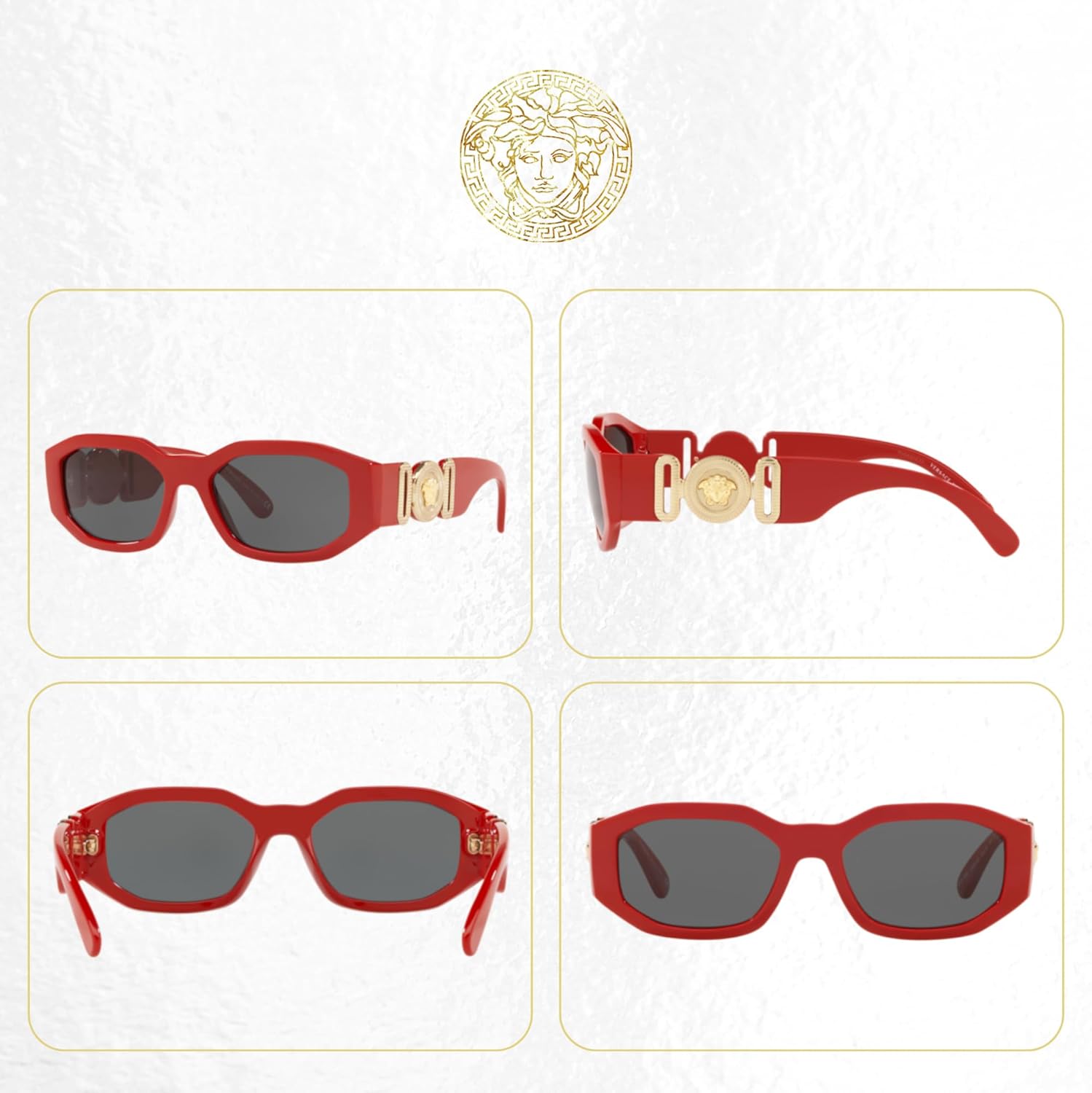 Versace VE4361 Rectangular Sunglasses For Men For Women +BUNDLE with ACCESSORY EYEWEAR KIT - Image 3