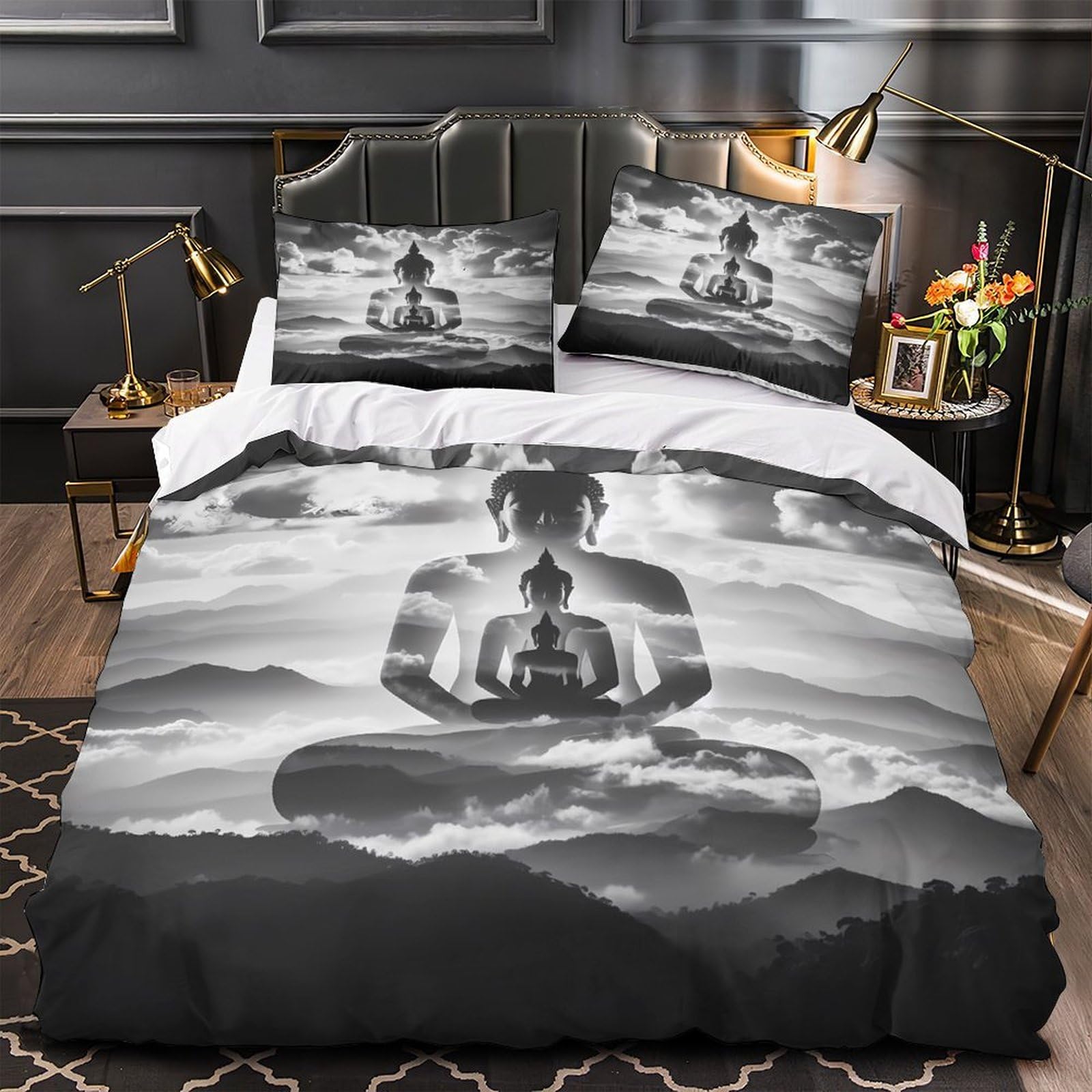 Housse de couette Boxer King 220x240cm hypoallergénique en microfibre super douce