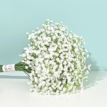 12pcs Babys Breath Artificial Flowers,Flores Artificiales Para Decoracion White Flowers,Wedding Decoration Bouquet Party Home Decoration, Best Gift For Her, MotherS Day And ValentineS Day Gift