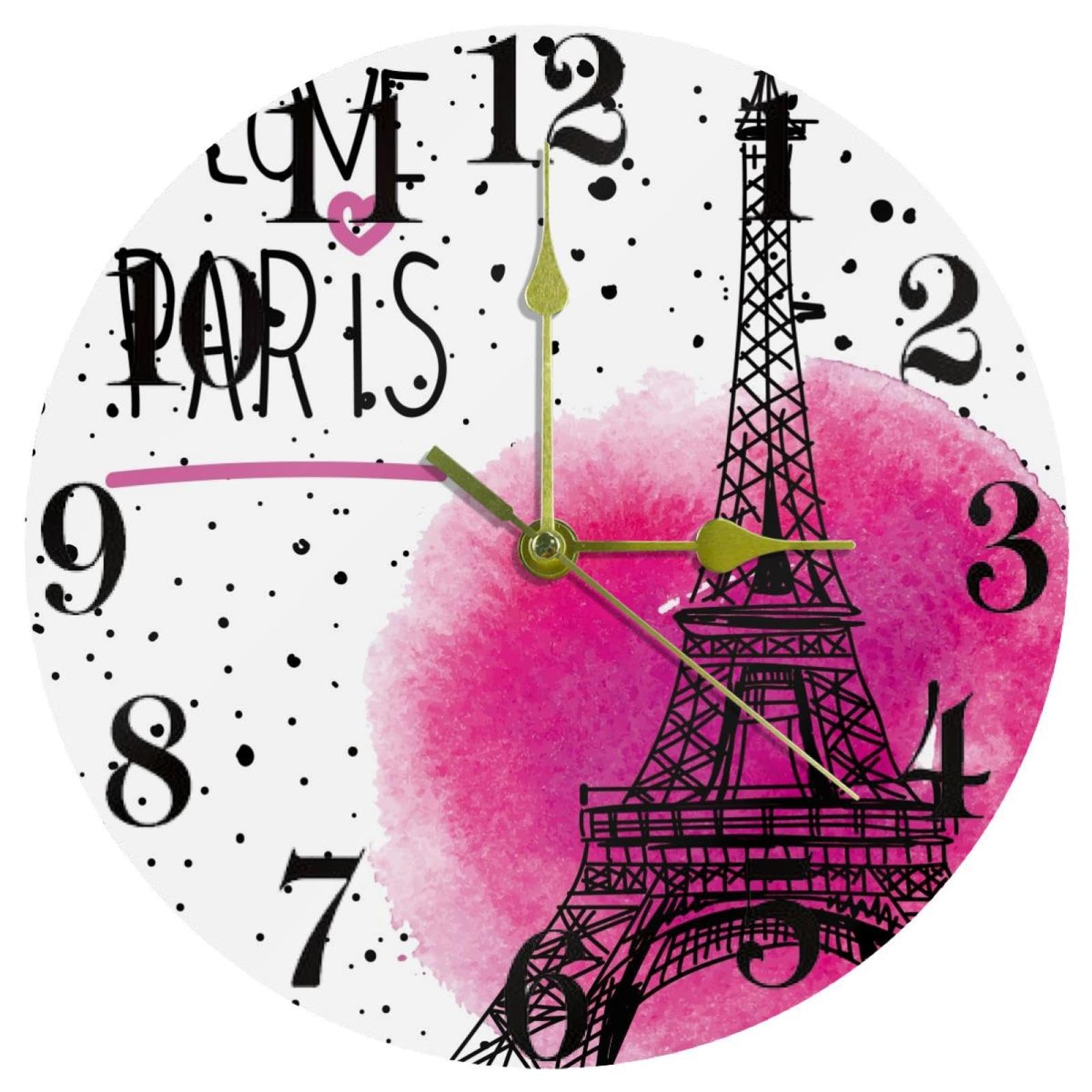 Horloge murale ronde Eiffel : sublimez votre cuisine et votre bureau