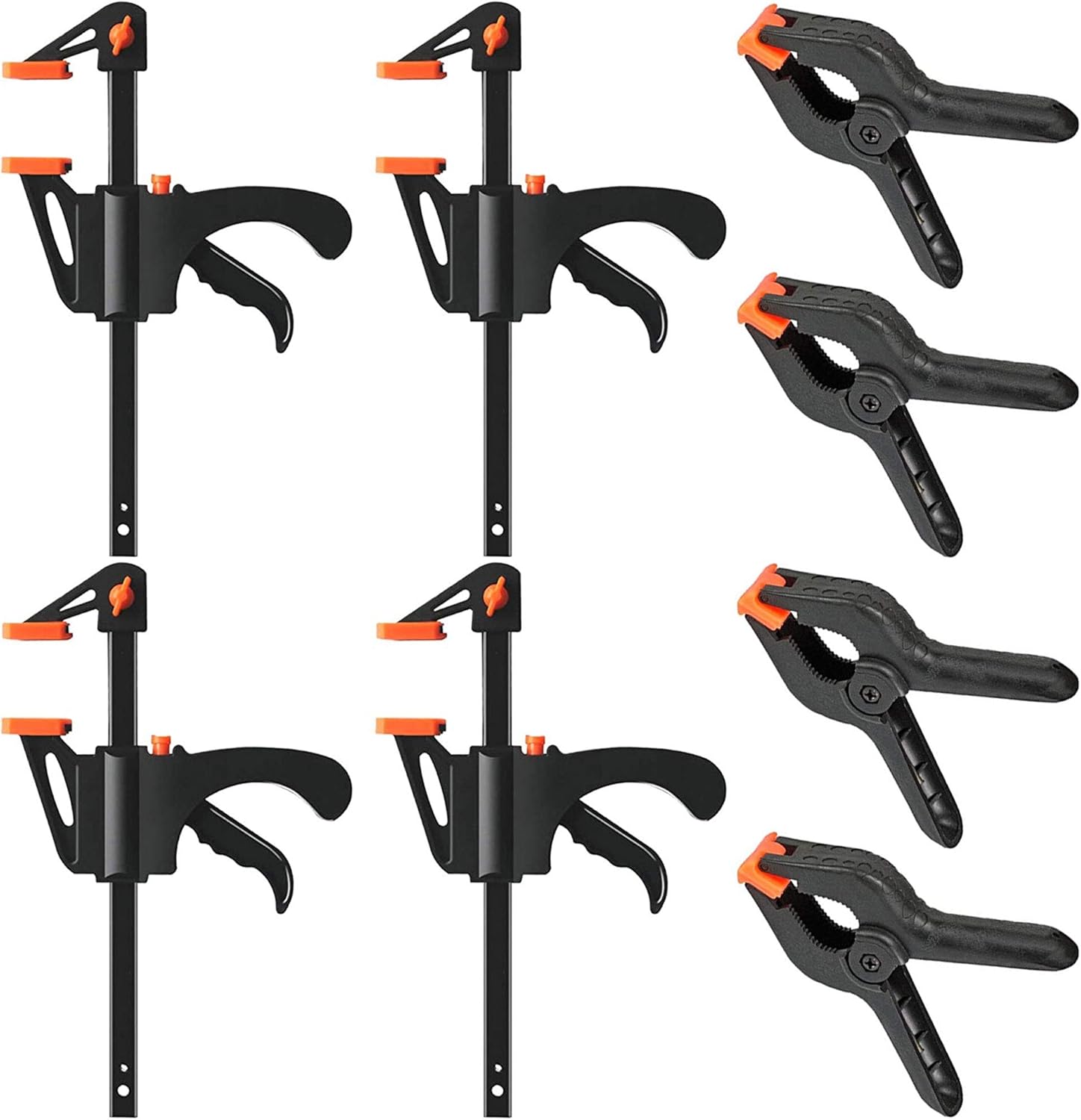 Clamps Set, Wood Pole Clamp, Quick Grip Clamps 4 Inches Ratchet Bar