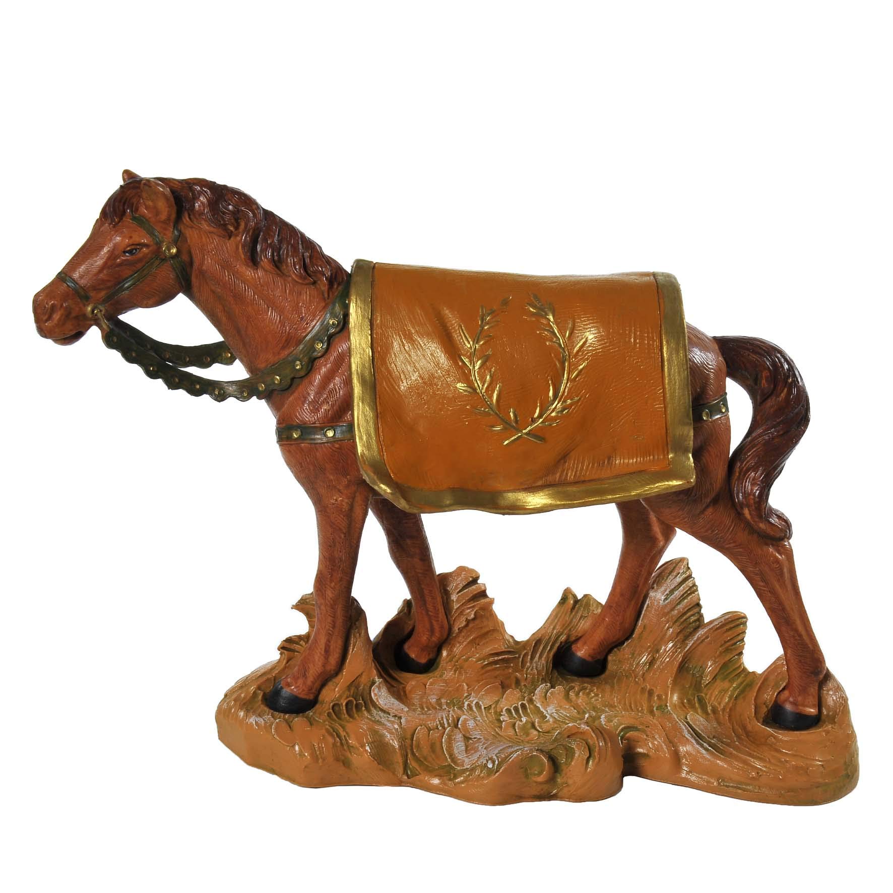 Fontanini Statuine Presepe: Cavallo Marrone 19 cm 367C
