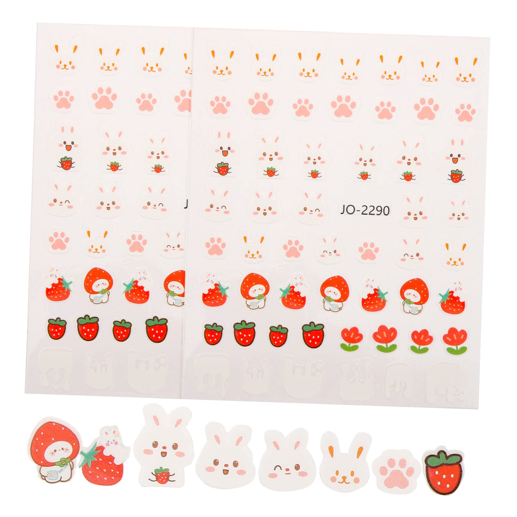 Healvian 50fogli Adesivi Per Unghie Con Coniglietti Da Stickers Pasquali Per Decorazioni Unghie Facili Da Applicare Materiali Sicuri e Leggeri Per Nail Art Perfetti Per Festività e