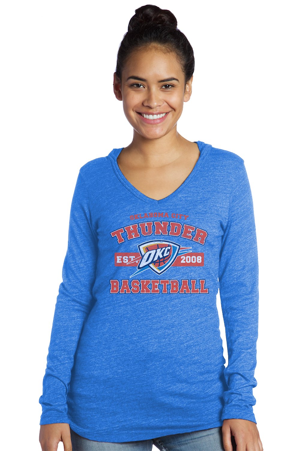 Majestic AthleticNBA Women's Premium Triblend L/S V-Hoodie