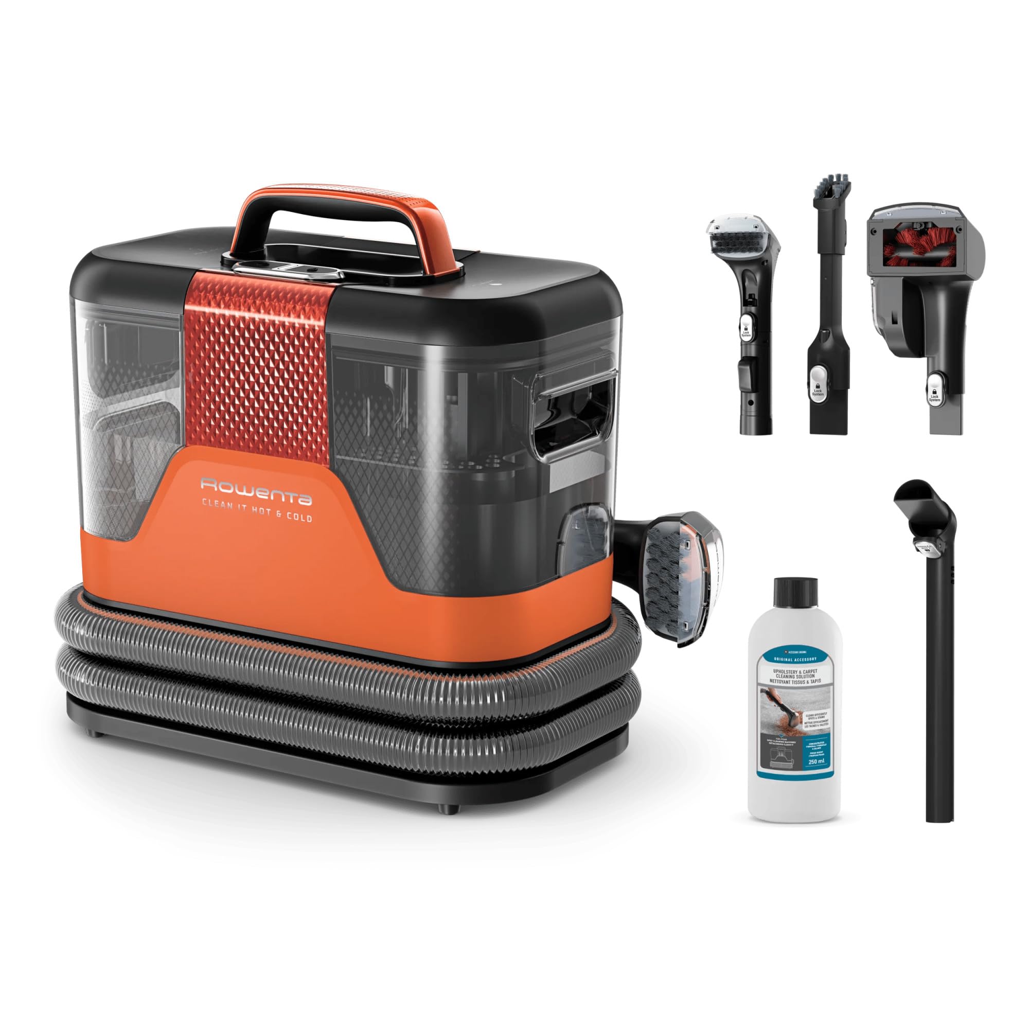 Rowenta Clean It Hot & Cold, Shampouineuse, Nettoyeur détacheur, Eau chaude & eau froide, 1 150 W, IN7011F0