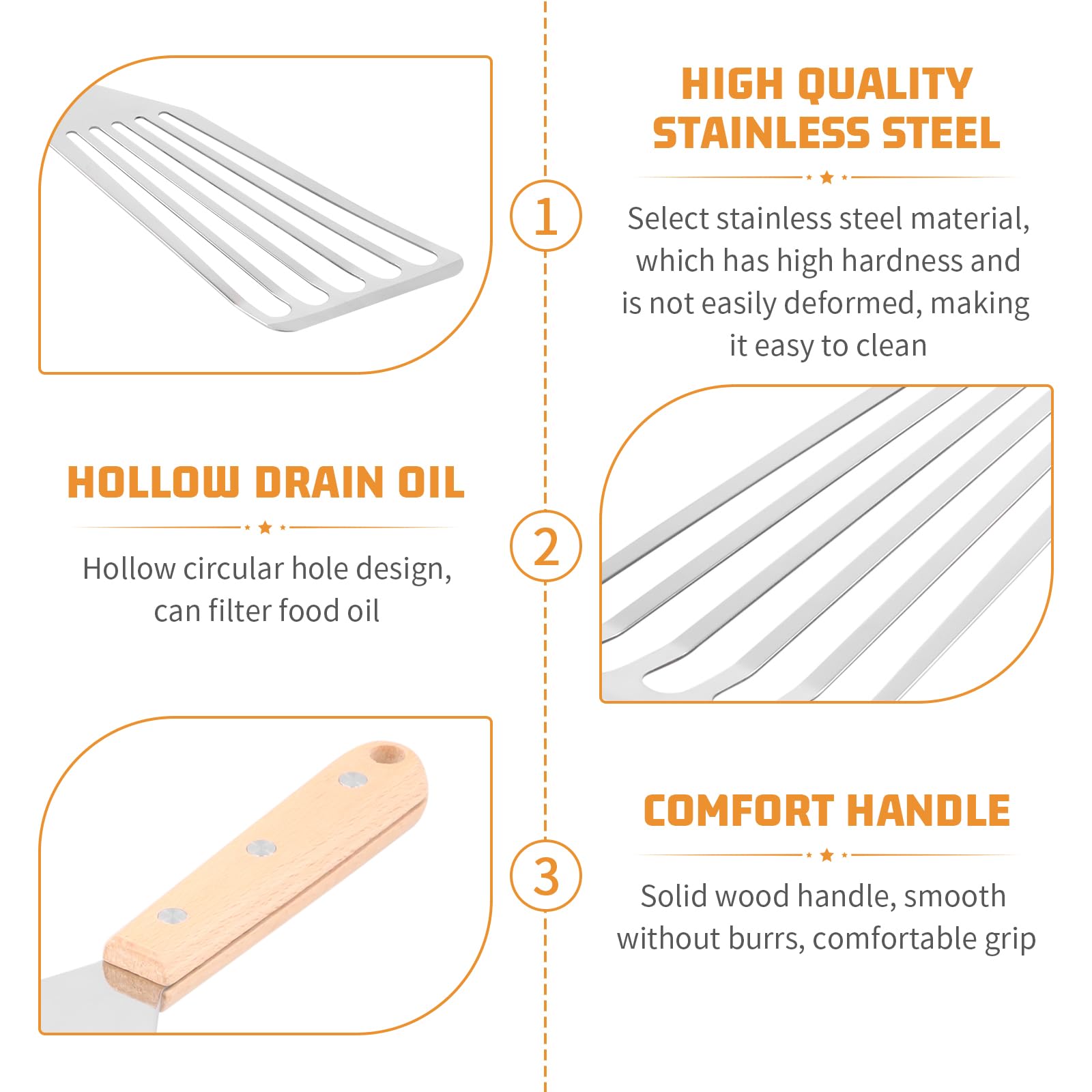 CSPARCV Set Di 2 Spatole Flessibili In Silicone Per Pesce - Spatole