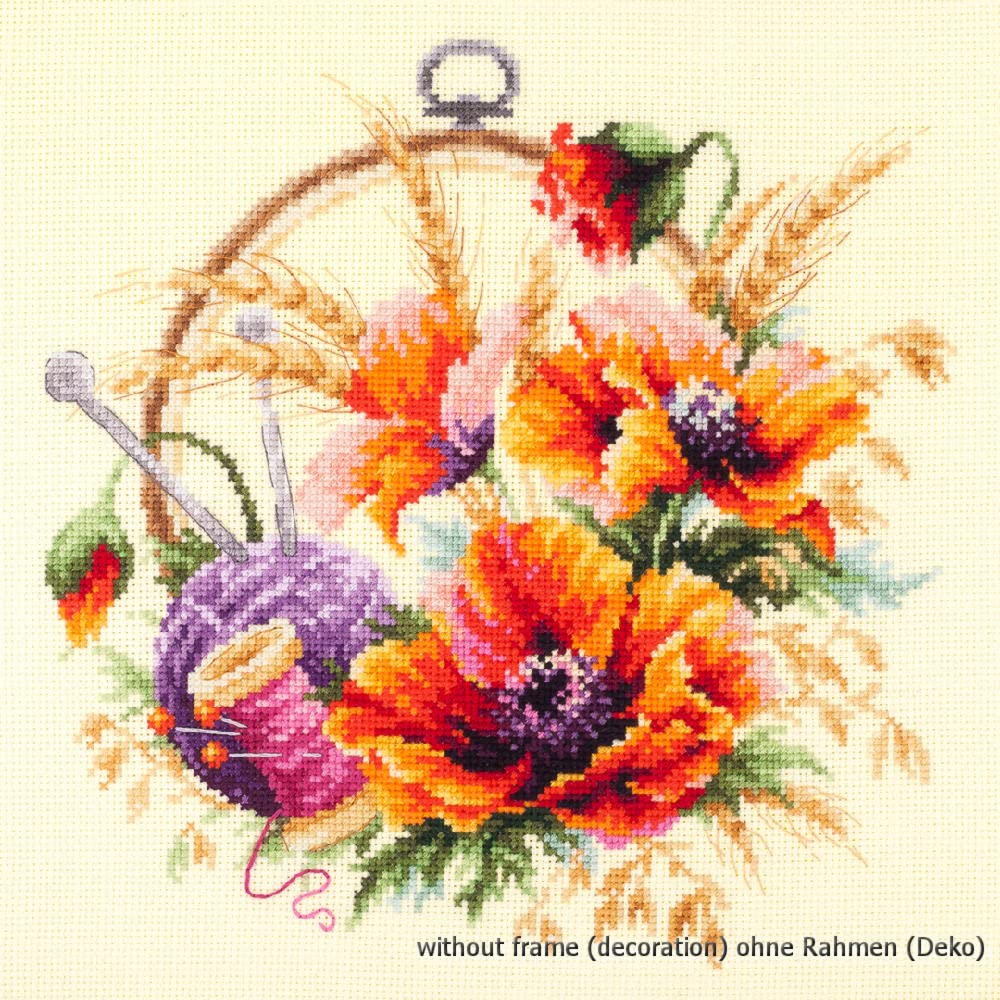 Magic Needle Zweigart Edition counted cross stitch kit ""Poppies for Needlewoman""