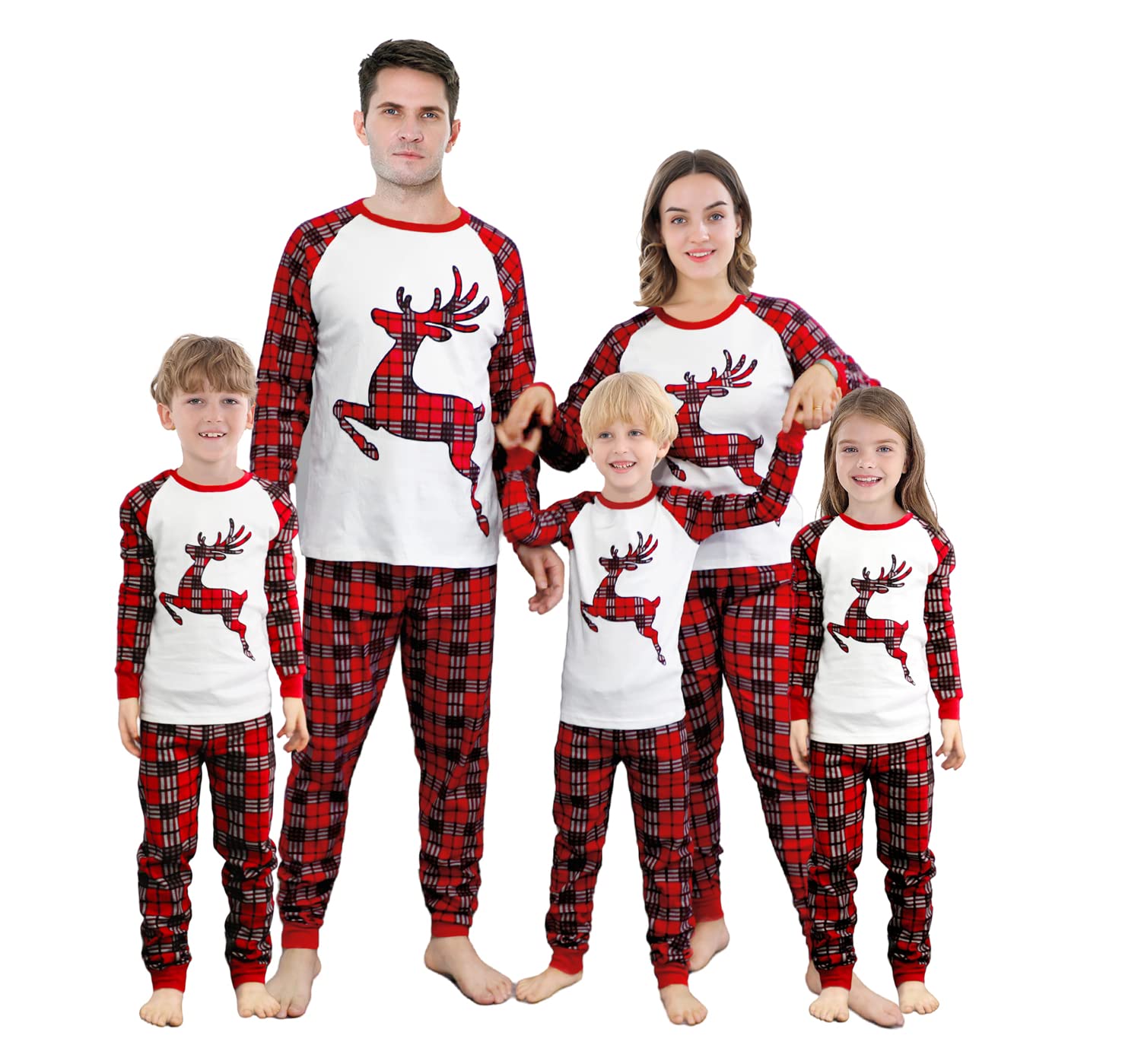 ABeCue Matching Family Pajamas for Women Men Kids Holiday Cotton Pjs Clothes Set