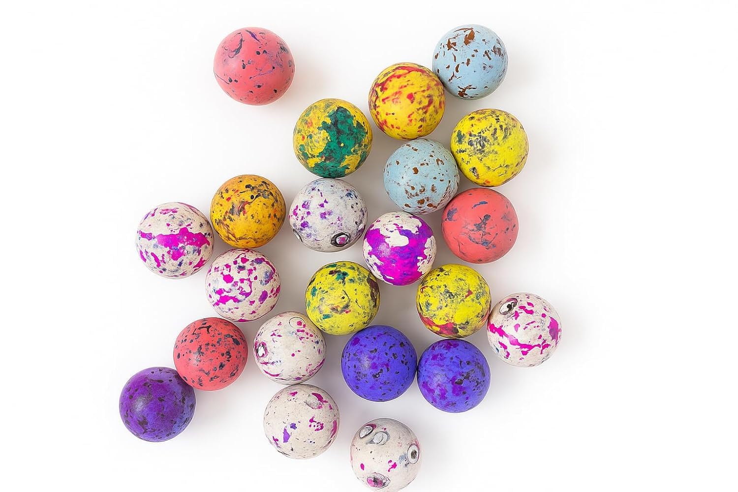 Big Size Multicolored Glass Marbles (25 mm) | Round Decorative Kancha Pebbles for Home Décor, Vase Fillers, Aquarium, DIY Crafts & Marble Games | Pack of 50-image-9