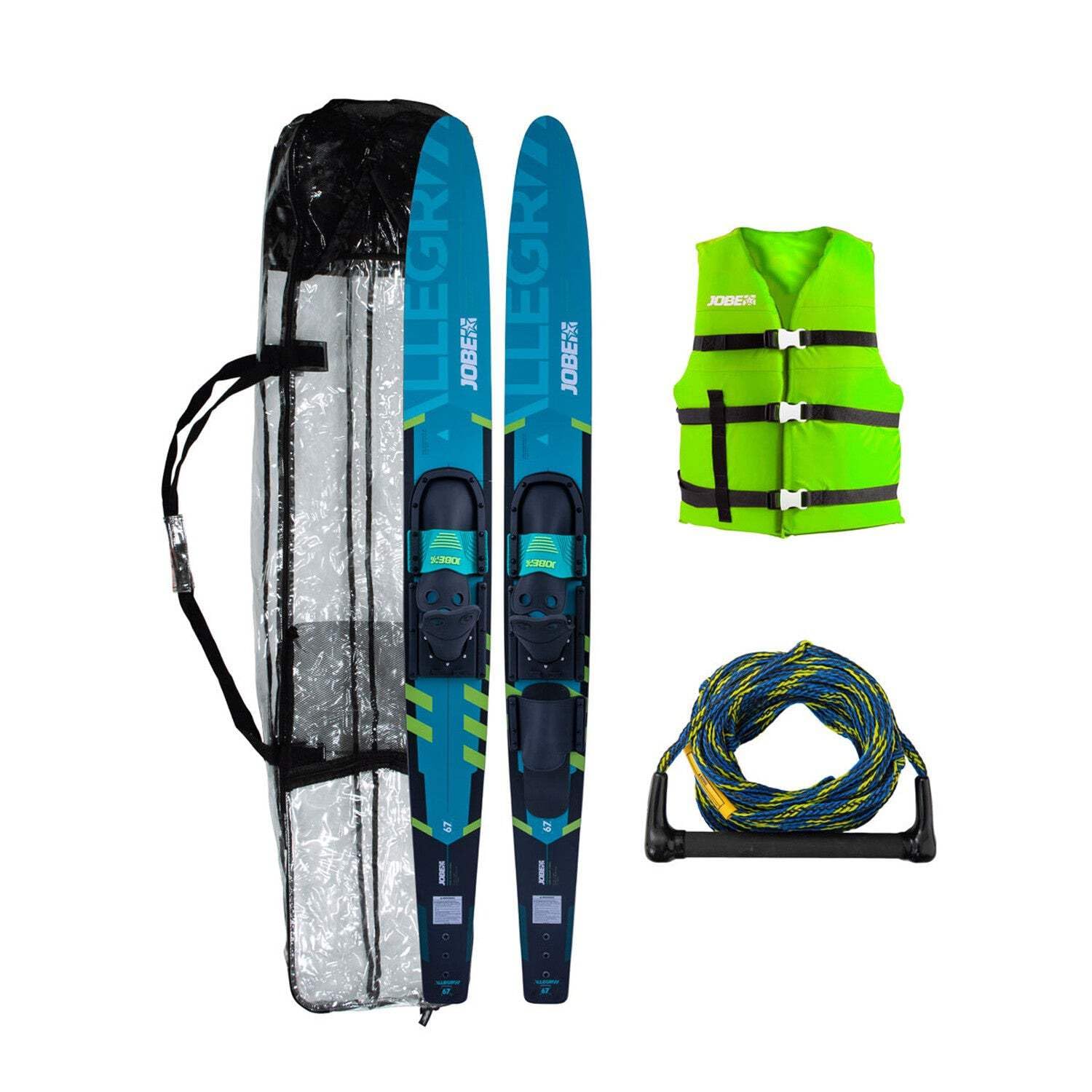 Jobe Teal Blue 59INCH Sci Acquatico Pacchetto Completo Allegre 2022 Teal Adulto Unisex