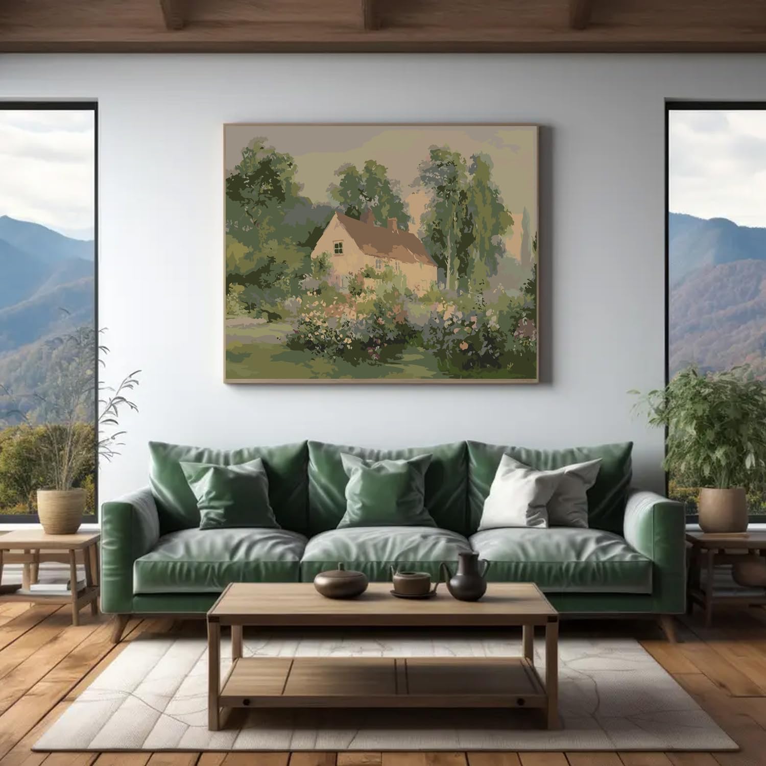 Landscape Paint by Numbers Kit for Adults, Color By Numbers for Adults image 2