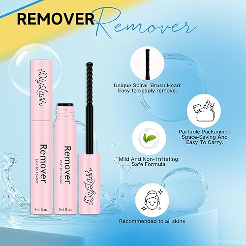 Miniatura 6 de KevKev Kit de extensiones de pestañas con 280 racimos de pestañas, kit de extensión de pestañas en racimo Wispy con enlace de pestañas y sellado,