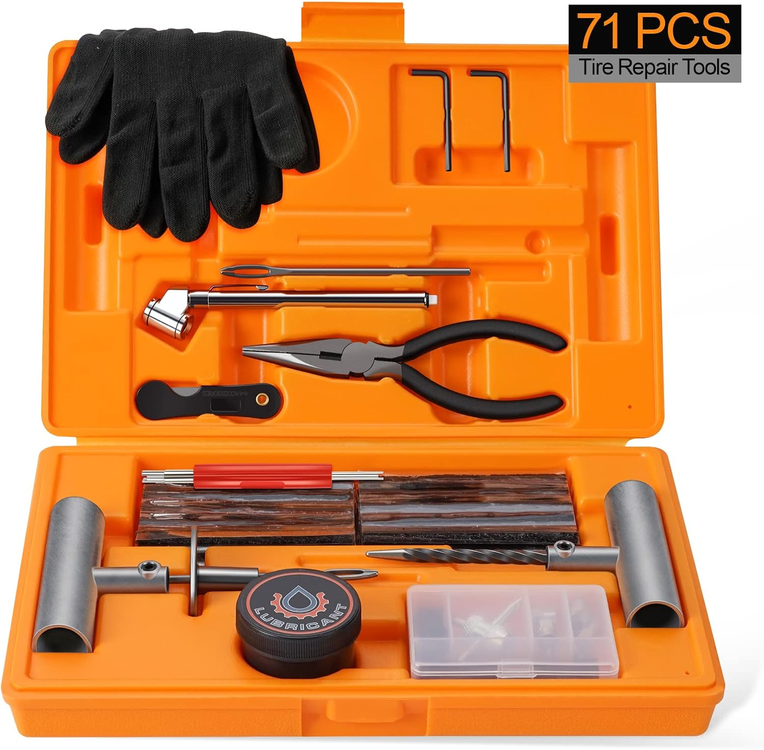 Ayleid 71pcs Tire Repair Kit,Universal Tire Plug Kit,Heavy