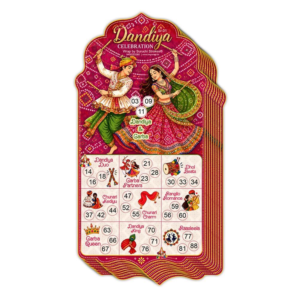 Dandiya Theme Tambola Ticket | Garba Housie Game | Navratri Durga Puja | Kitty Party Game-picture-17