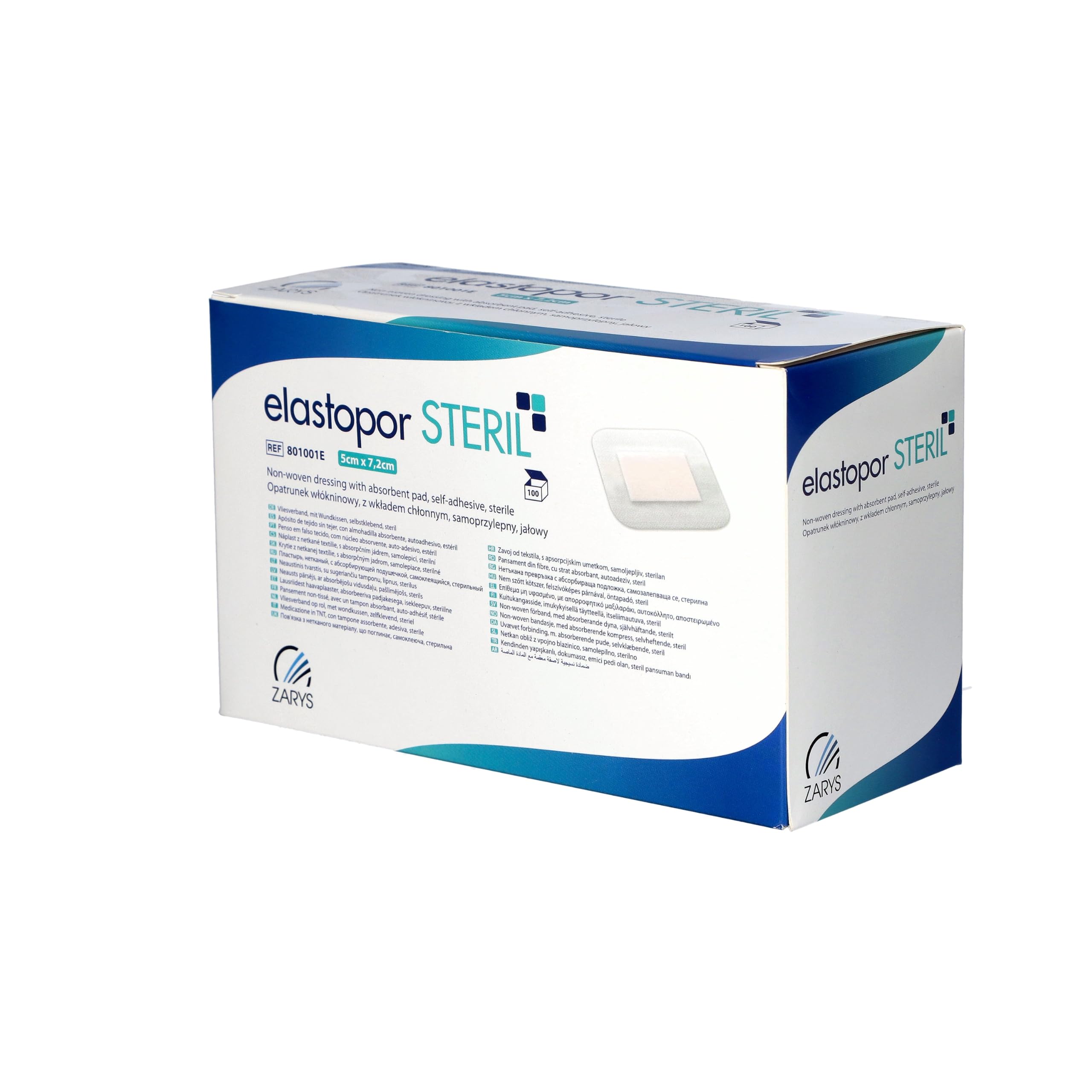 Zarys elastopor STERIL Tessuto non tessuto con tampone assorbente, adesivo,