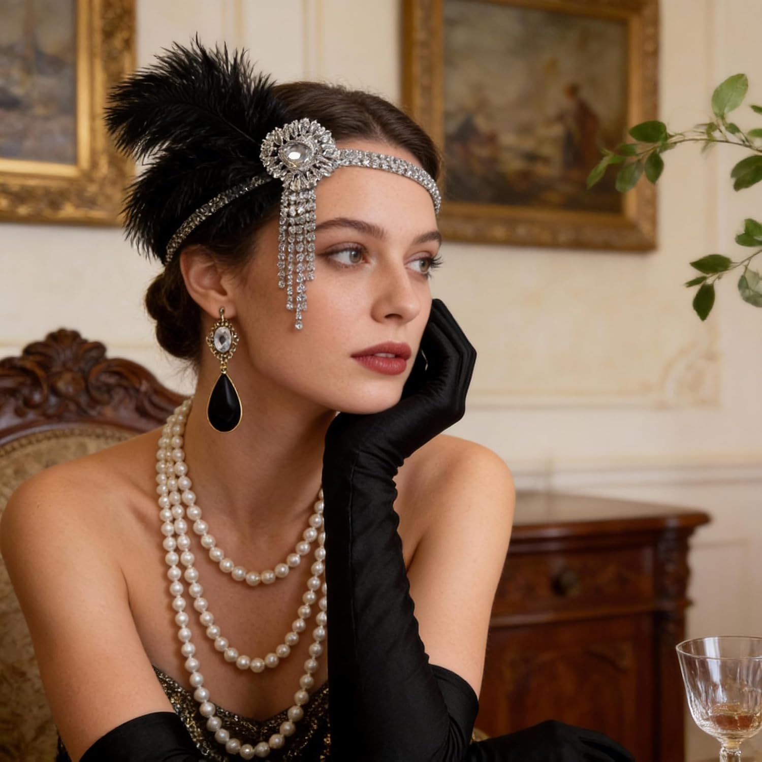 1920s Accessories for Women Flapper Great Gatsby for 20's Theme Party Roaring 20s Costume Accessories - Image 2