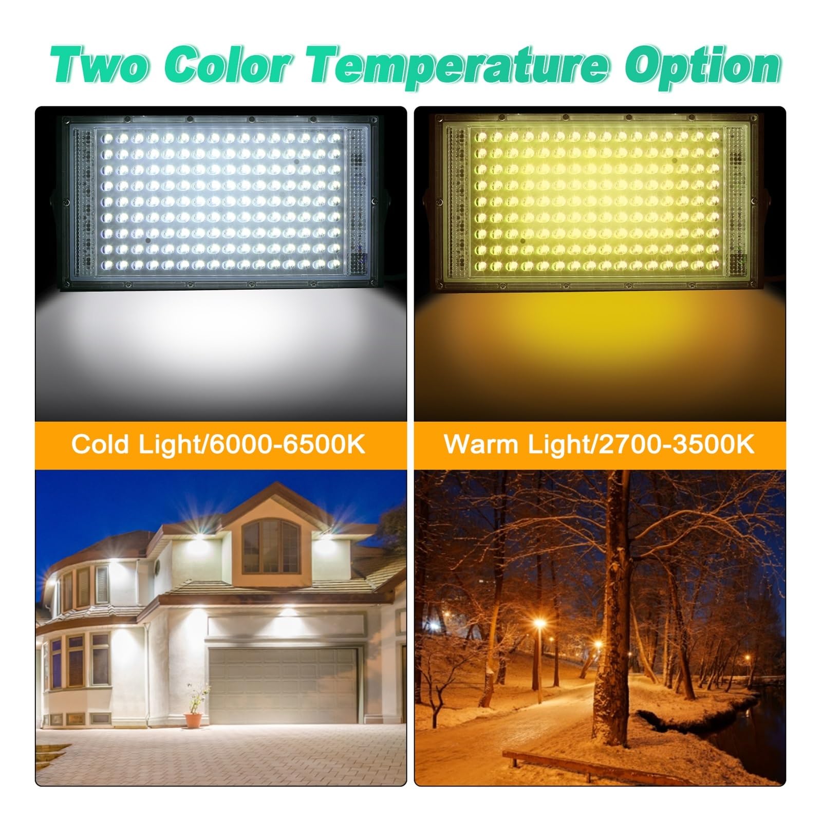 Zewnętrzne światło powodziowe Światło Halonowe 50w 100w 150w Oświetlenie Zewnętrzne Led Zewnętrzny Or Lampa Reflektorowa Reflektor Wodoodporna Uliczna Oświetlenie miejsca pracy(100W_COLD LIGHT)