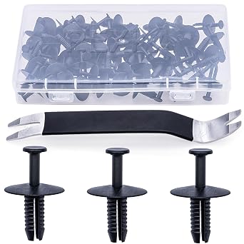 Rexka 51pcs Bumper Trim Wheelhouse Liner Push-Type Retainer Clip Rivet for BMW 51-11-8-174-185 51118174185 - Multipurpose Auto Trim Panel Body Remover