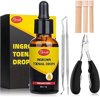 Ingrown Toenail Removal Kit - 30ml/1oz Ingrown Toenail Drops Toenail Softener with 3 Gel Toe Tubes, Nail Clipper, Ingrown Toenail File Lifter, Ingrown Toenail Corrector Drops