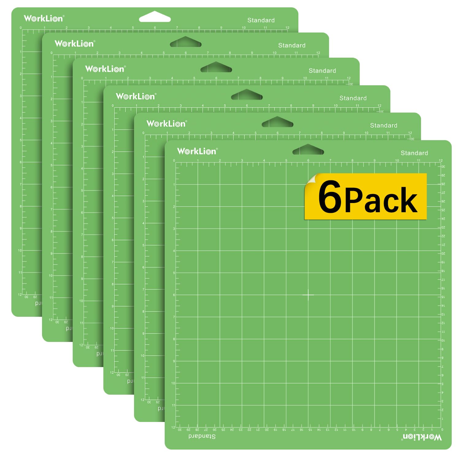 WORKLION Standard Cutting Mat Compatible With Cricut,6 Pack