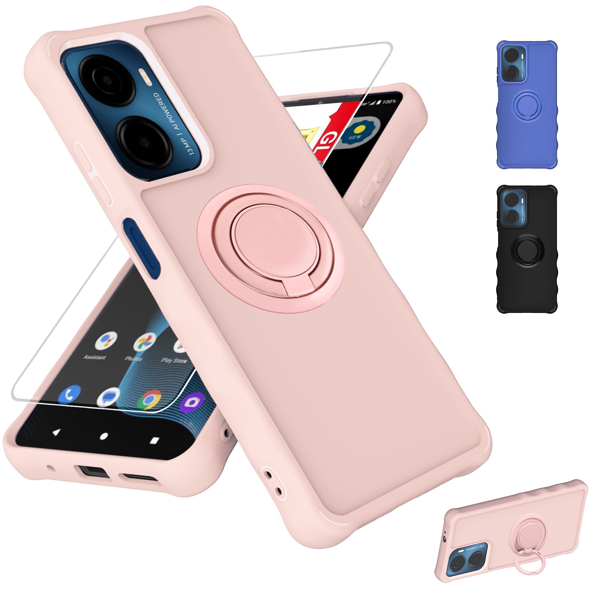 Amazon.com: for Cricket Magic 2 5G 2024 Case Compatible for ATT AT&T Propel  2 5G Phone Case U655AC U655AACover [with Tempered Glass Screen Protector][  2MM Thickening Super Protection][Ring Support] Pink : Cell