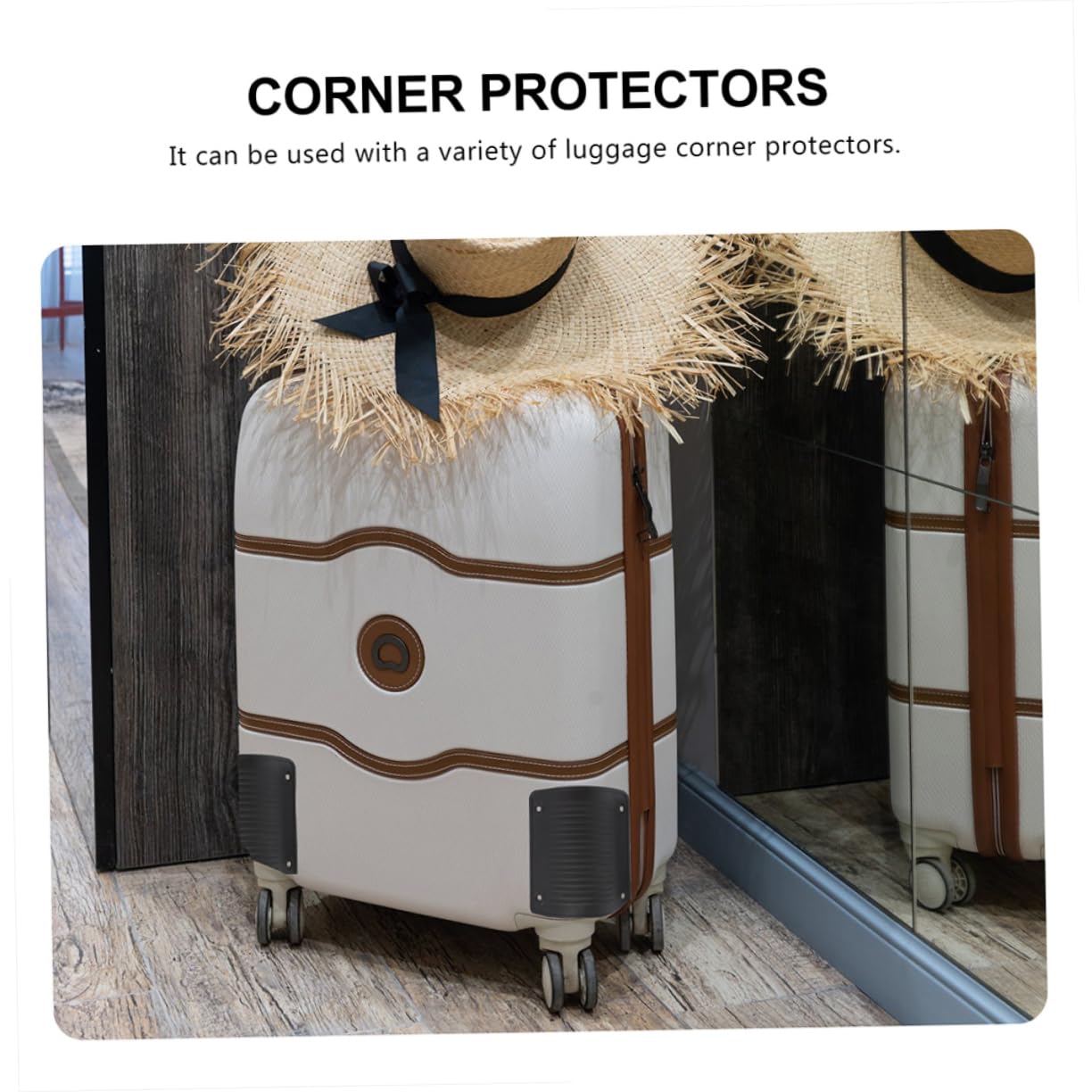 Happyyami Luggage Corner Guard 4pcs Plastic Corner Protectors Anti-wear Suitcase Edge Covers