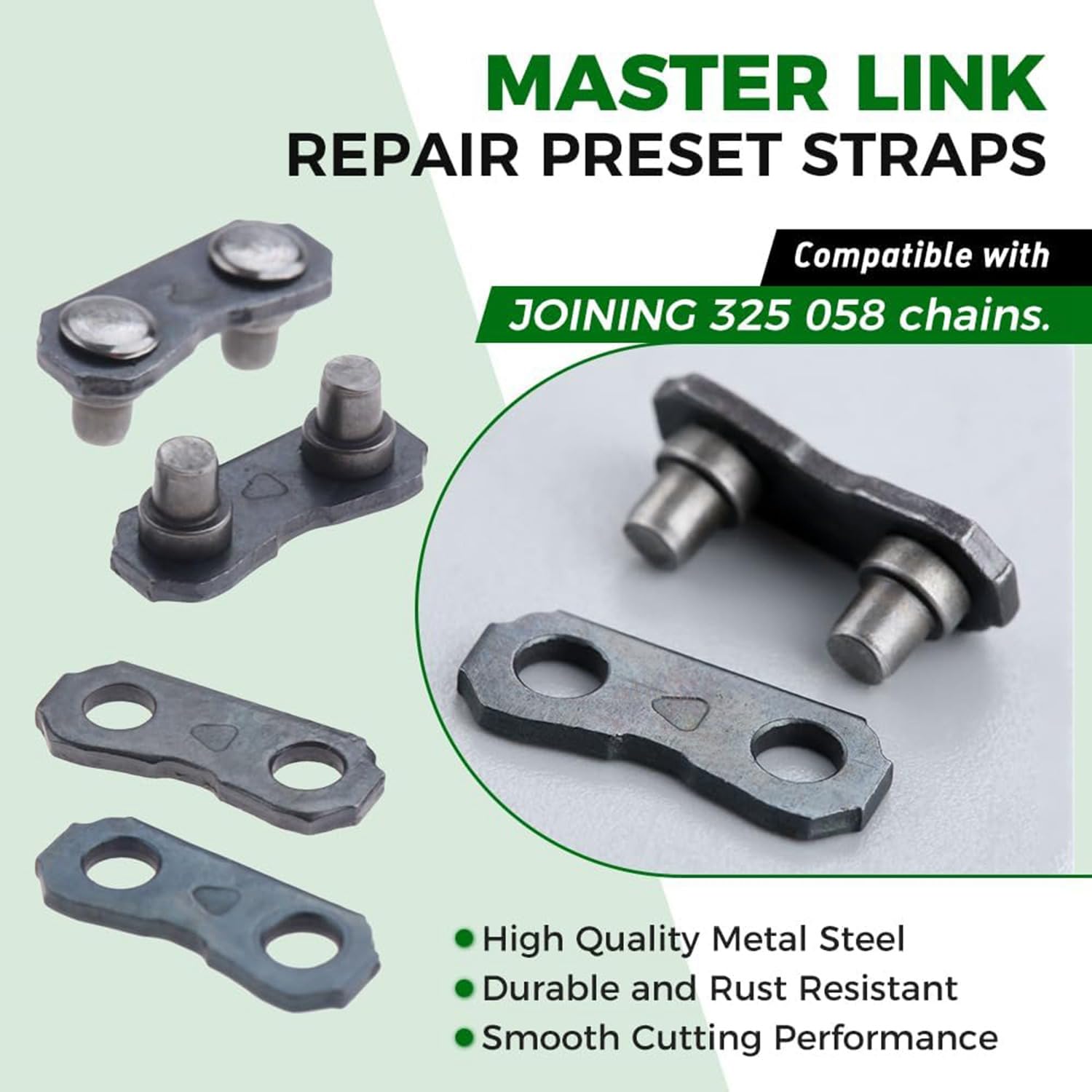 Pojedehy 3PCS Pocket Chainsaw Breaker Chain Saw Repairing Mending Tool Set Replacement Spare Parts Accessories with 10 Sets 0.325in Chainsaw Chain Joiner Link Repair - Image 3