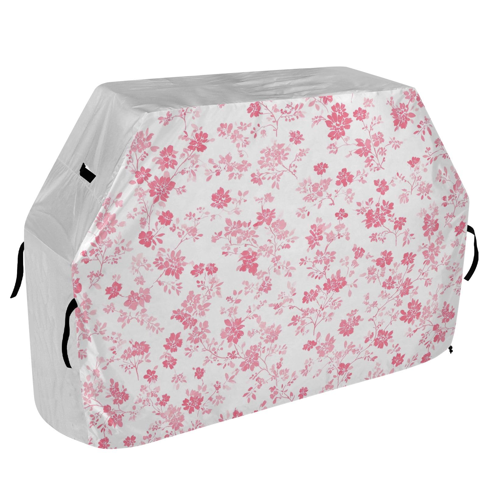 Copertura per barbecue con motivo floreale, impermeabile, resistente, per esterni, colore: rosa brillante
