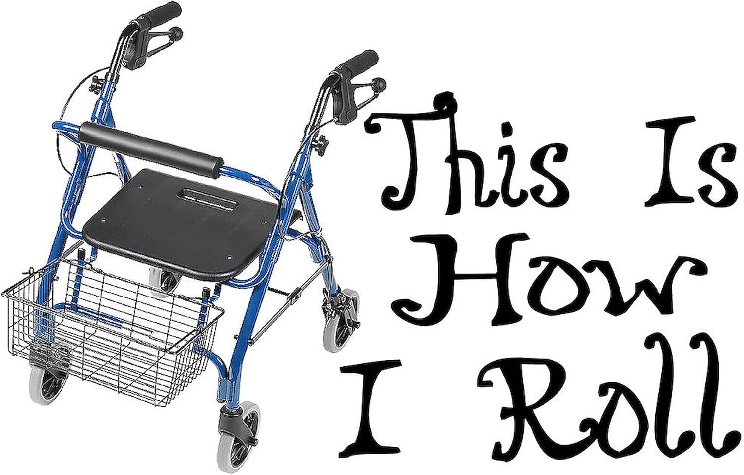 CafePress How I Roll Walker Round 4" MDF Holiday Ornament