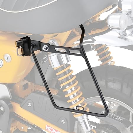 Amazon デイトナ バイク用 サイドバッグサポート モンキー125 18 22 左側専用 ヘルメットホルダー付属 サドルバッグサポート ブラック バッグサポート ステー 車 バイク