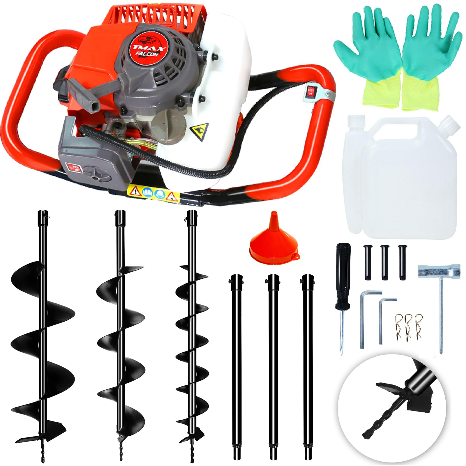 Amazon.com: XYJBHB 62CC Auger Post Hole Digger with 3 Auger