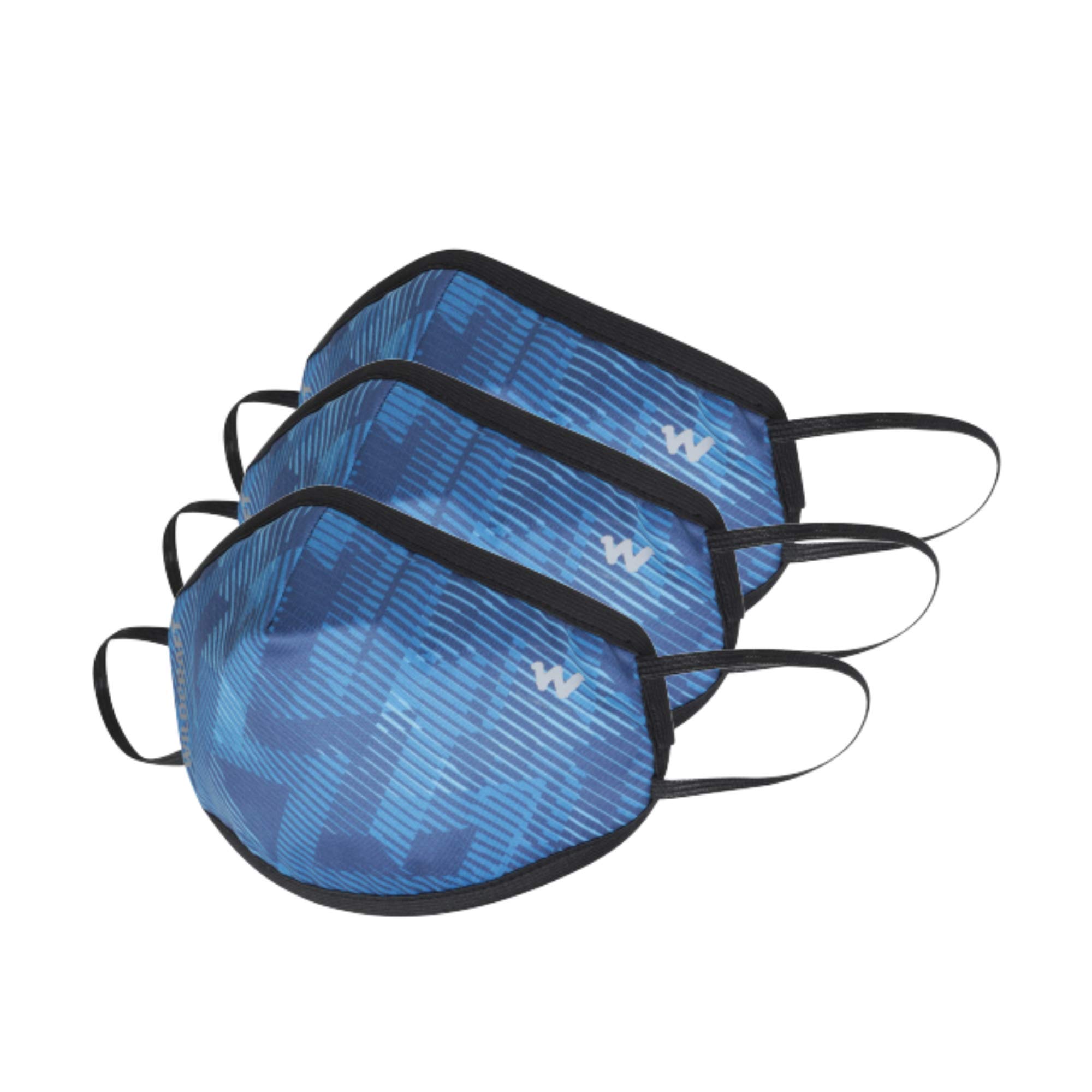 Wildcraft Unisex-Adult Polyester SUPERMASK W95+ Reusable Outdoor Respirator 3P : SUBLIPRINT : BLU_TRIZI : M (8903338297802 1 Count (Pack of 1))