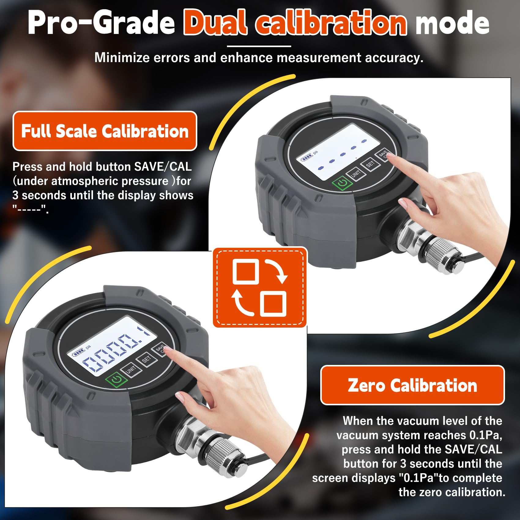 Pro HVAC Micron Vacuum Gauge - Digital AC Gauge -5 Pro HVAC Micron Vacuum Gauge - Digital AC Gauge -5