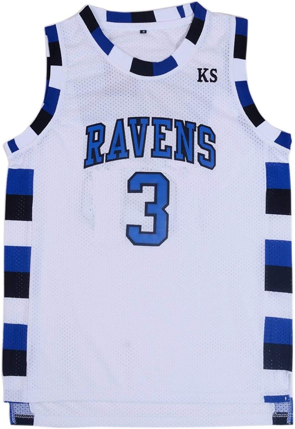 BOROLIN Mens One Tree Hill Ravens Scott Moive Basketball Jersey - White - Large