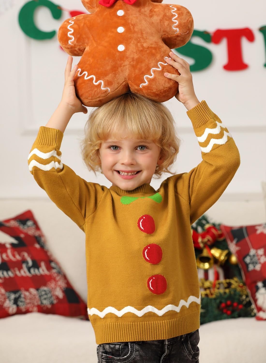 BesserBay Christmas Kids Ugly Knit Sweater Holiday Party Pullover 1-8 Years - Image 3