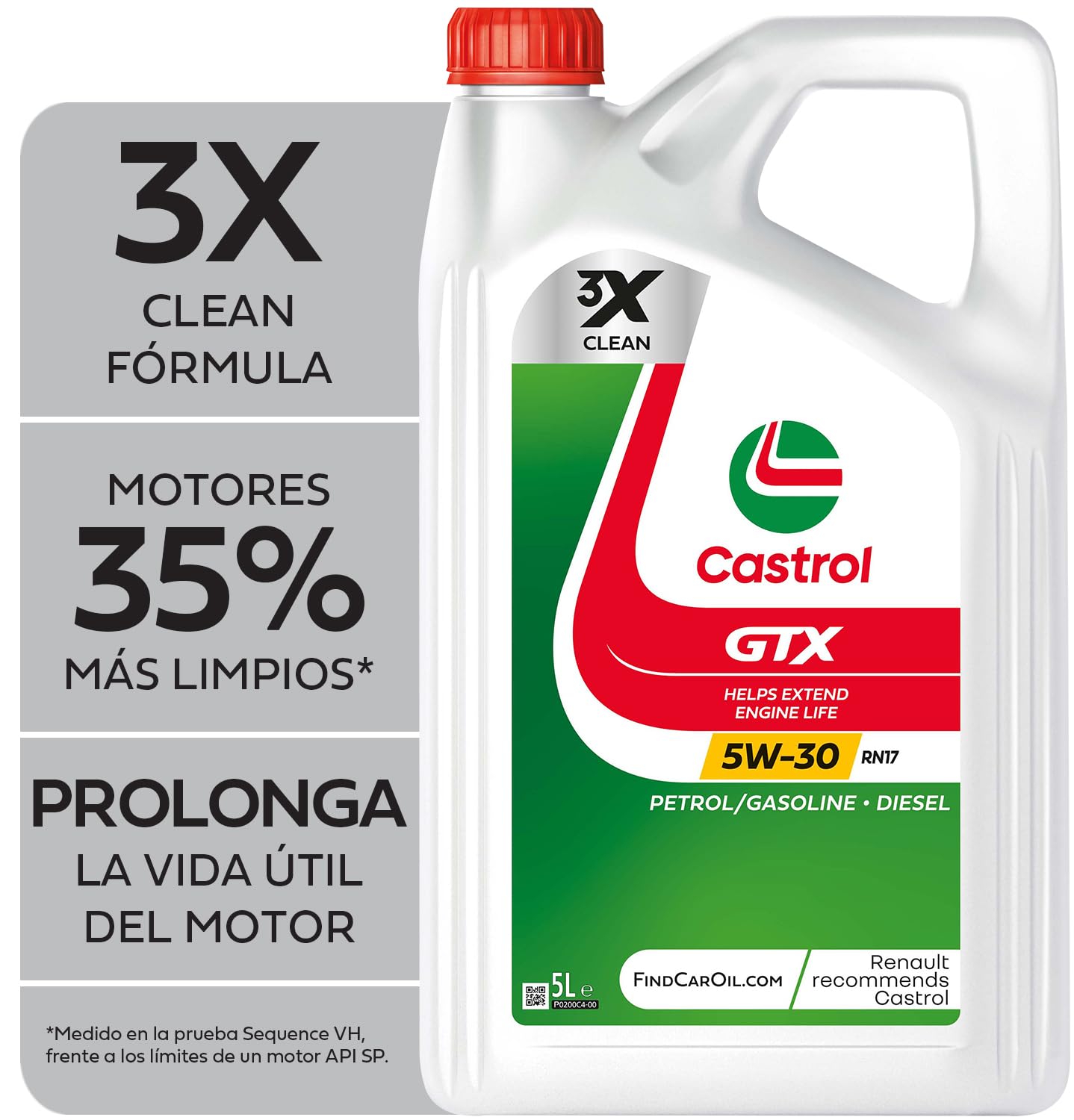 Castrol GTX 5W-30 RN17 Aceite de Motor 5L, Versión actual